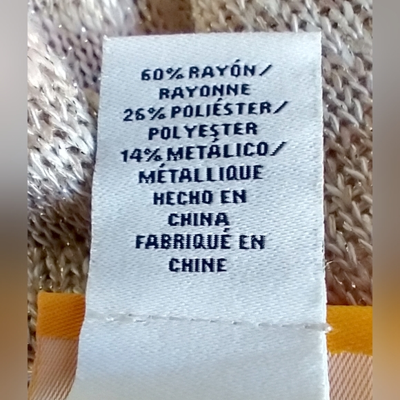 RUBY RD MISSES SZ S PINK & TAN LIGHT SWEATER TOP KANGAROO POCKET COWL NECK NWOT - Picture 9 of 9